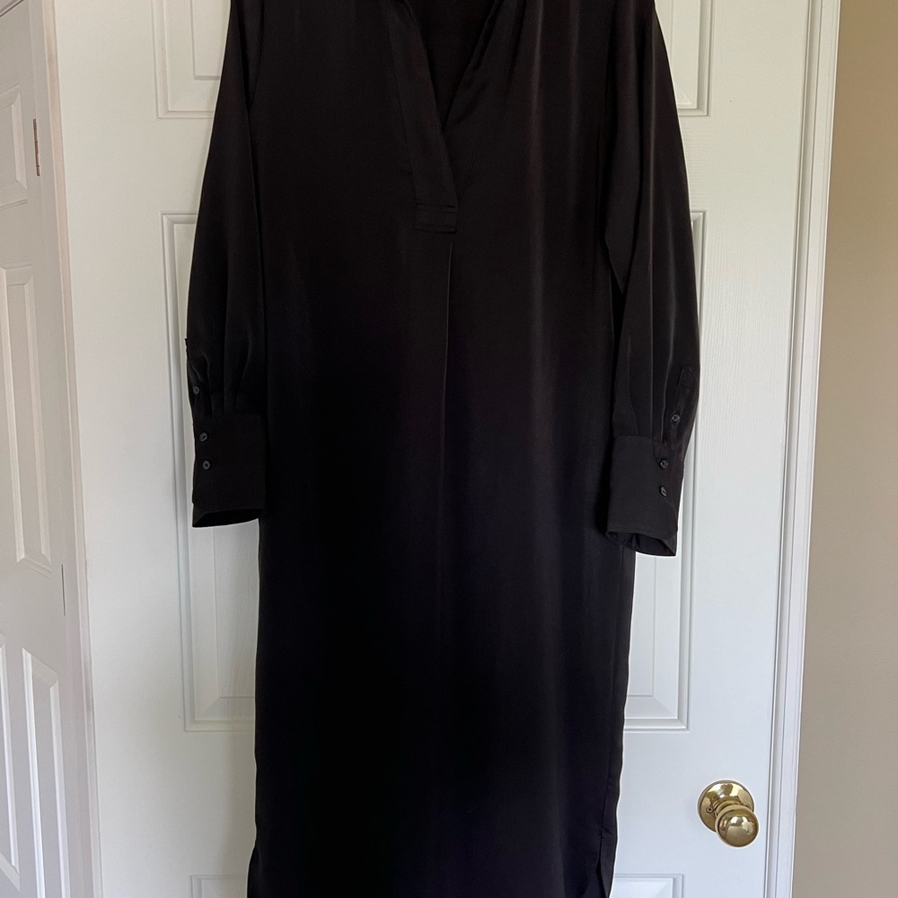 Banana Republic Black Sheath Dress with Bishop Sleeves